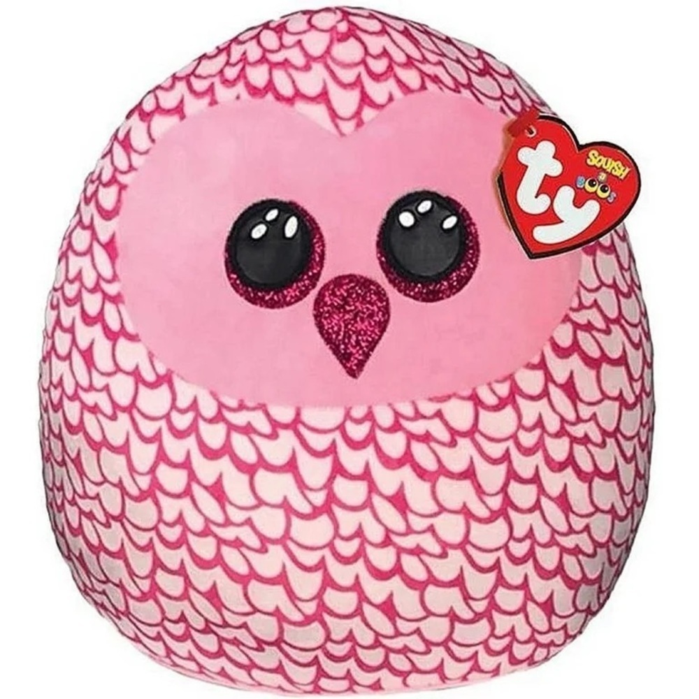 TY Squish-A-Boo Pinky Owl 14 Inch Plush Toy NWT